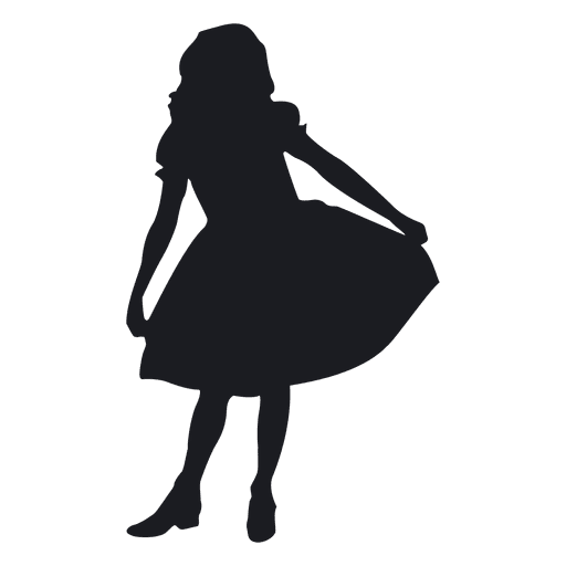 Girl Vector Silhouette Dancing Transparent PNG Image