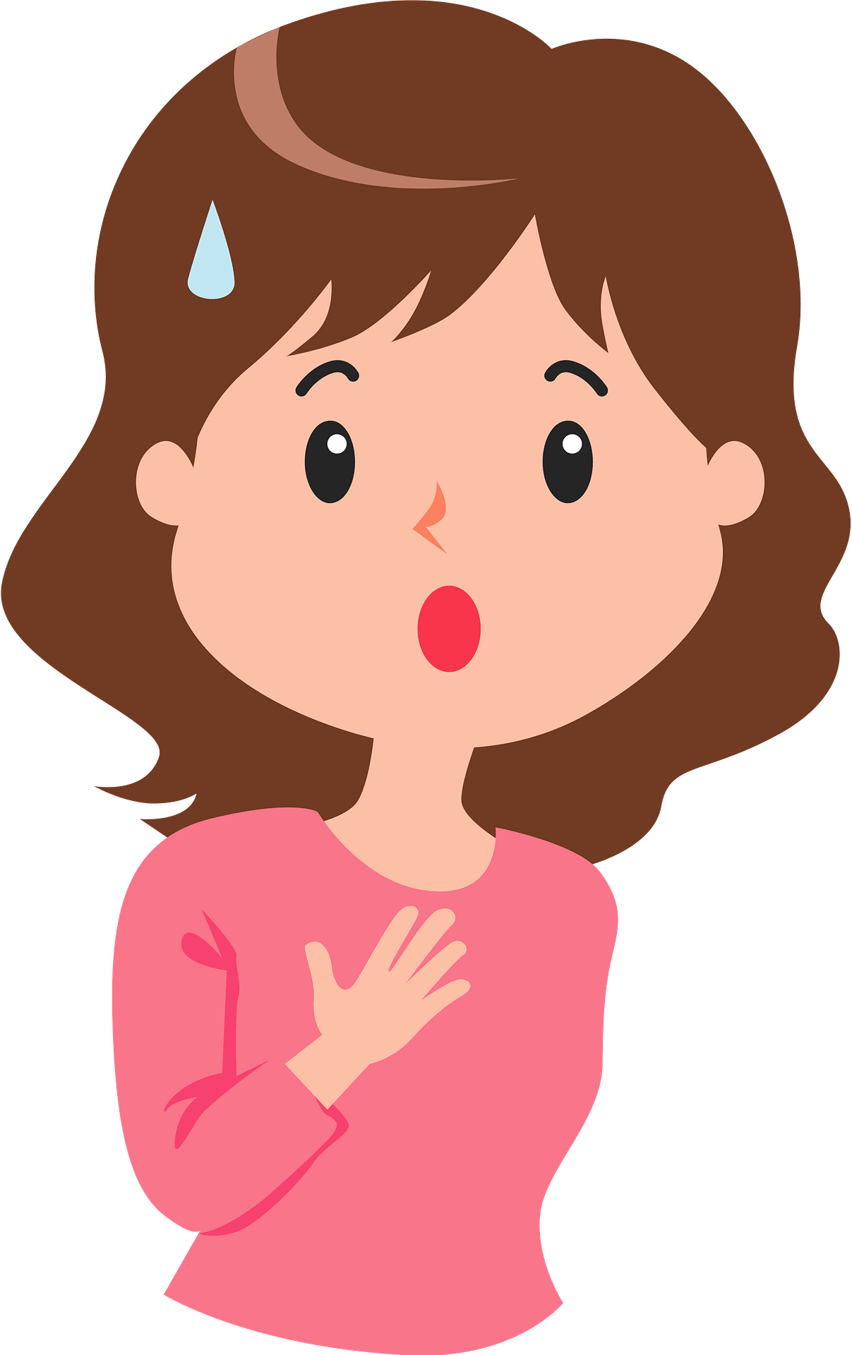 Woman Vector Surprised Transparent PNG Image