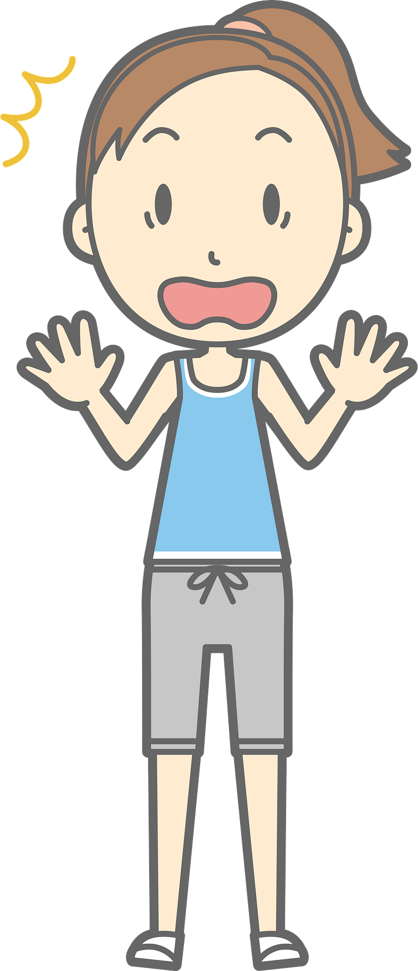 Woman Vector Surprised Transparent PNG Image