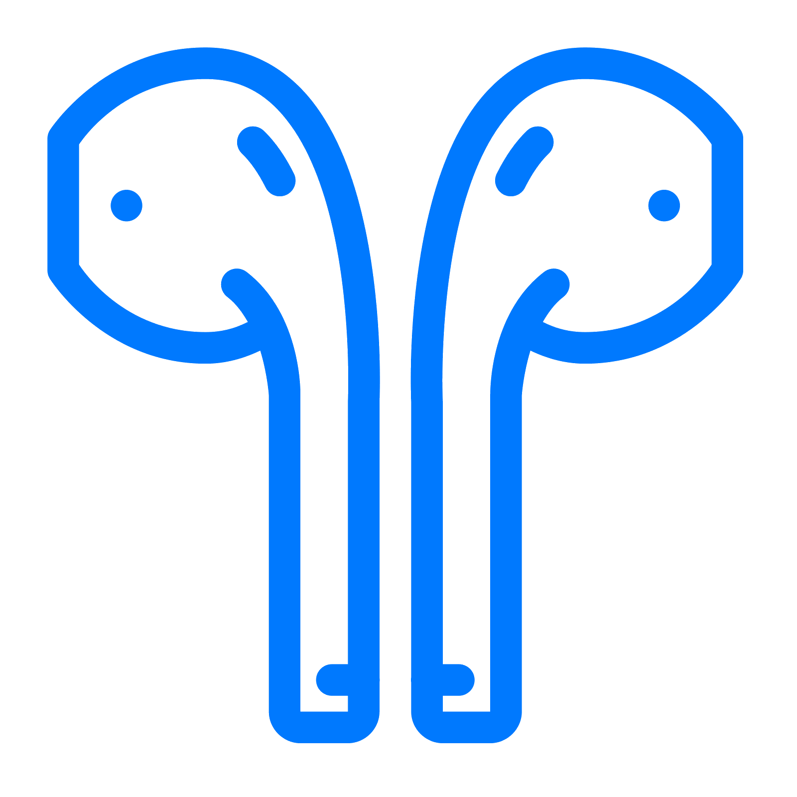 Blue Airpods Vector Iphone Area Transparent PNG Image