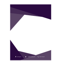 Purple Paper Border Business Flyer PNG Image