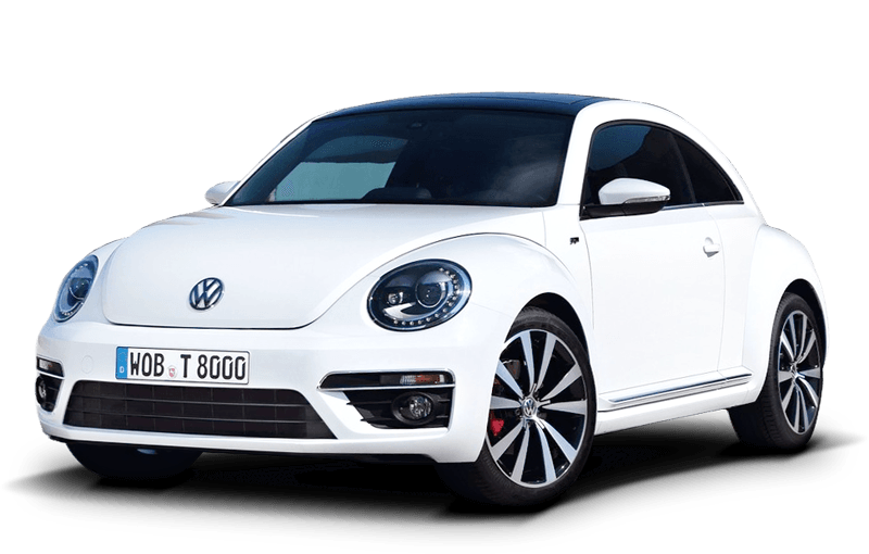 White Volkswagen Beetle Car Transparent PNG Image