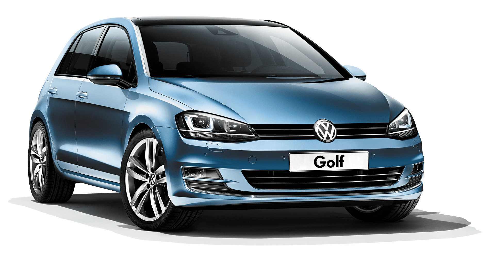 Blue Volkswagen Golf Car Transparent PNG Image