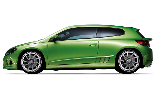 Green Volkswagen Scirocco Car Transparent PNG Image