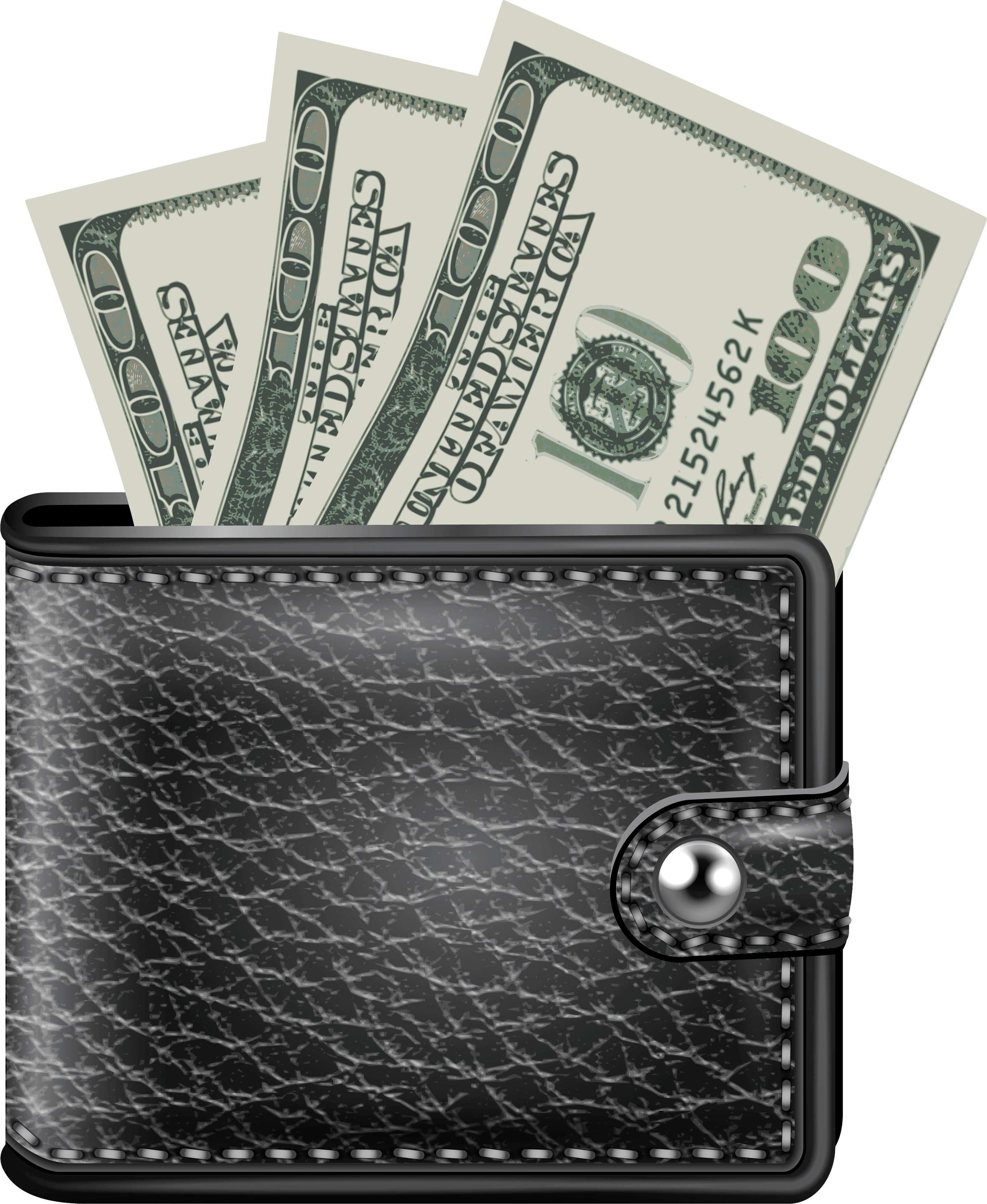 Wallet With Money Transparent PNG Image