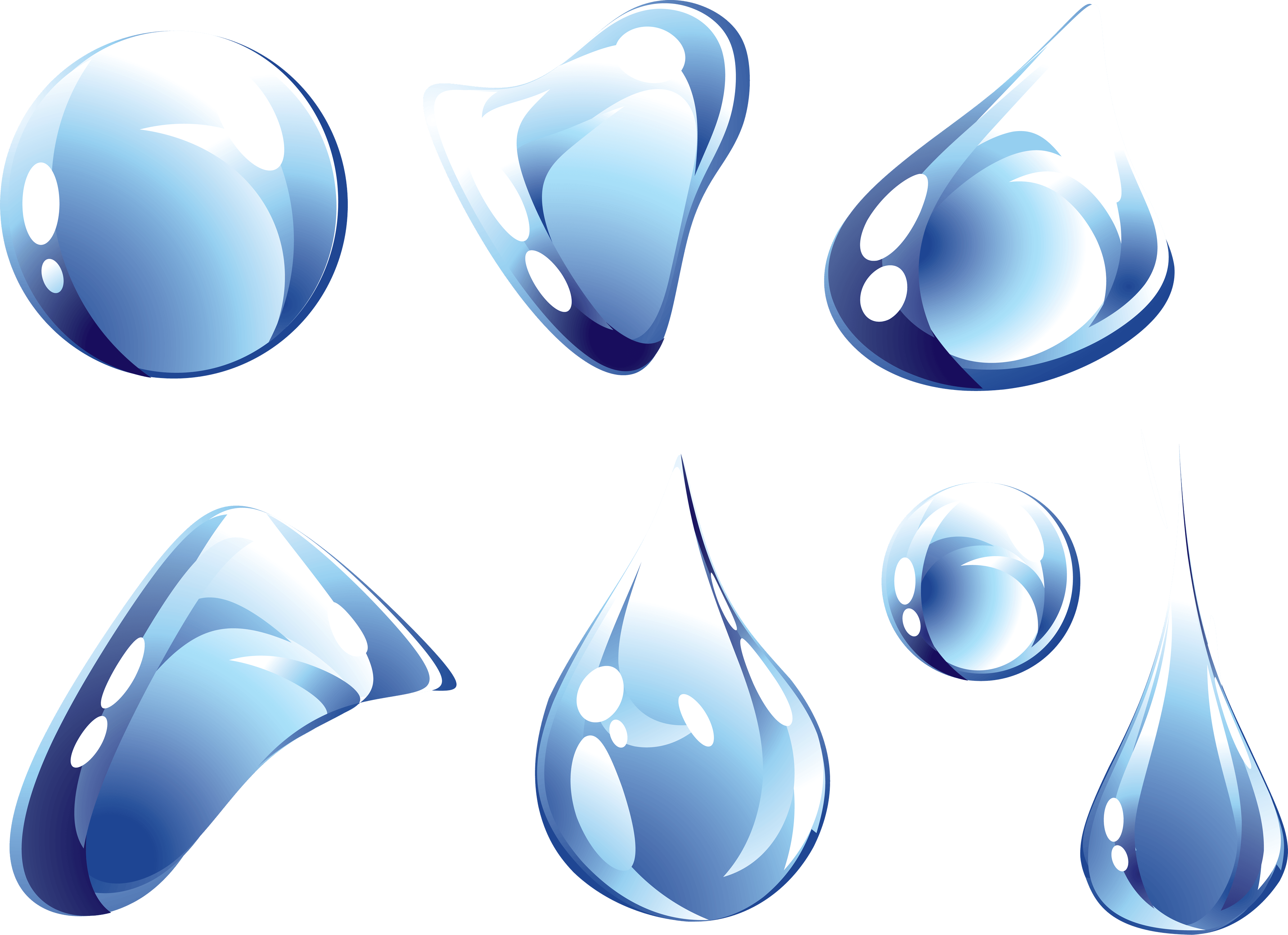 Water Drops Transparent PNG Image