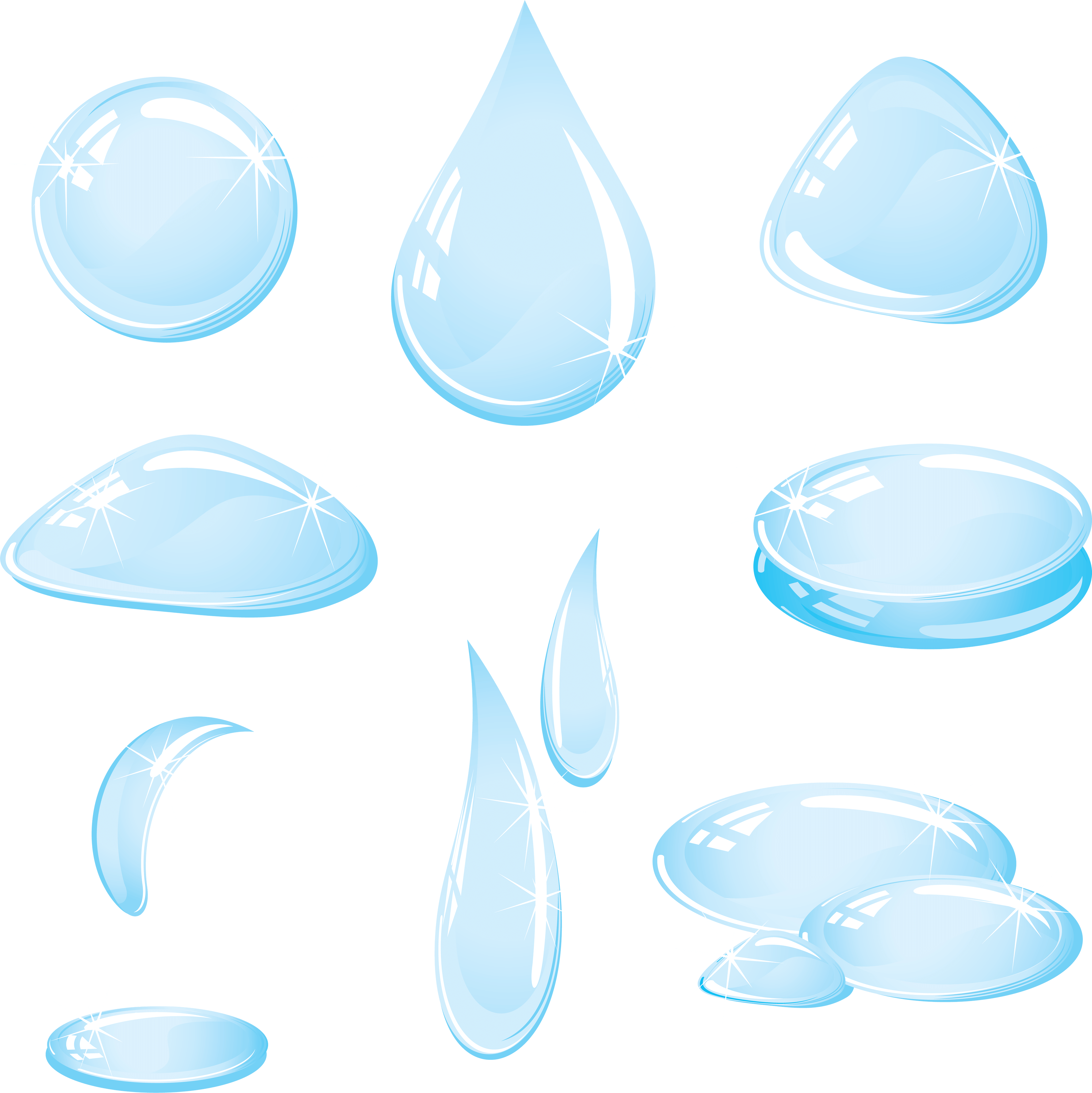 Water Drops Transparent PNG Image