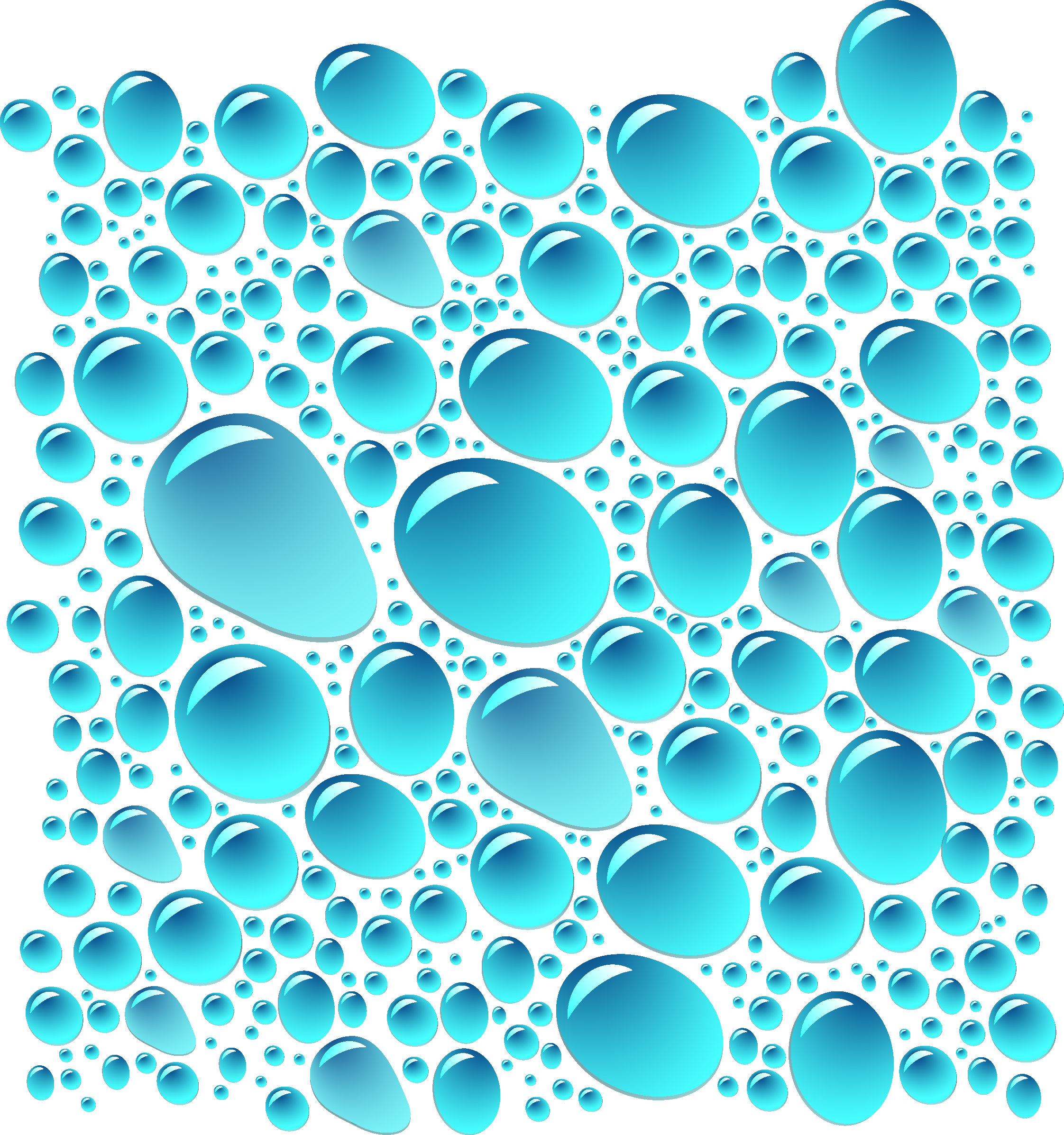Blue Water Drop Dew Transparent PNG Image