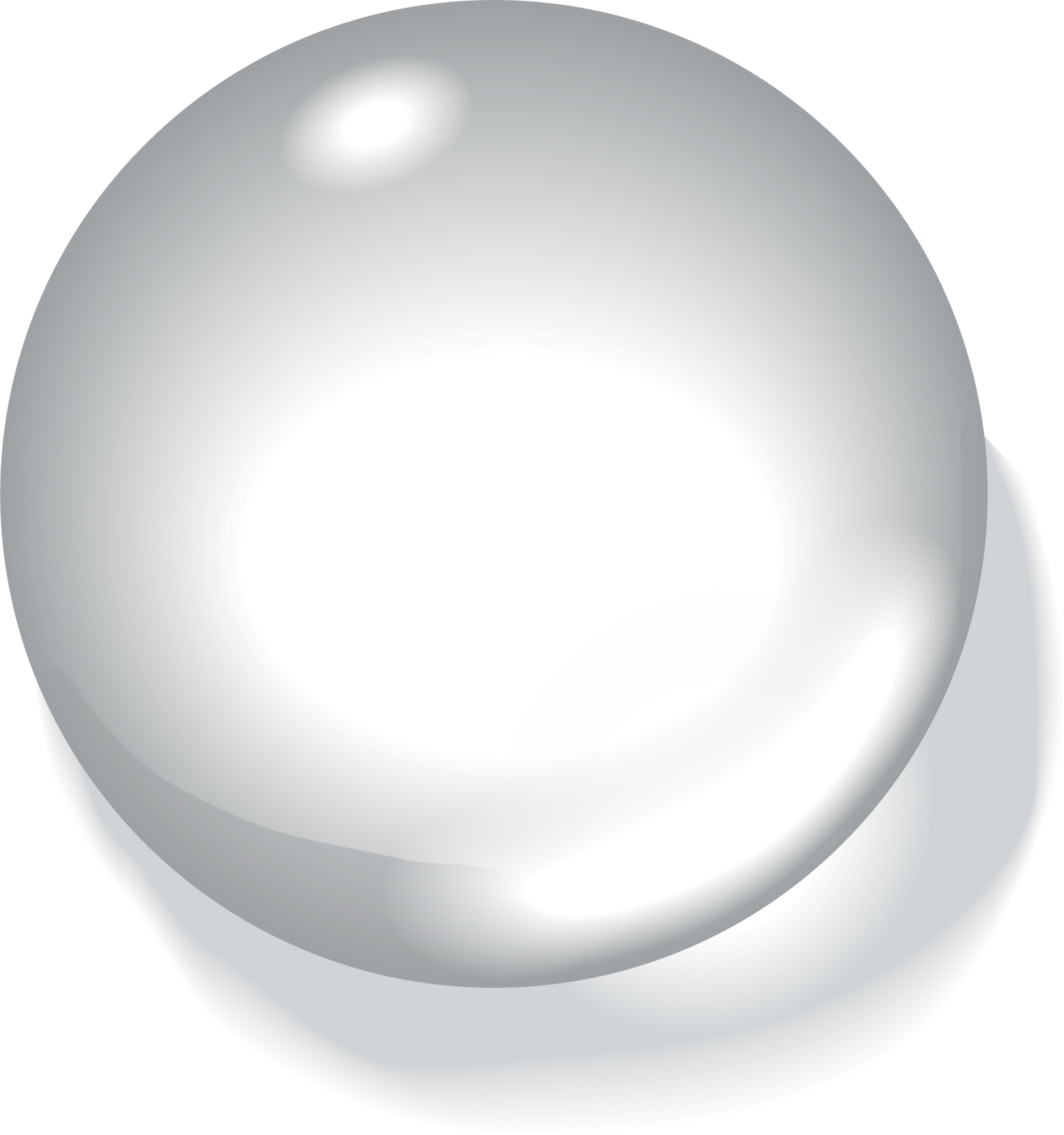 Oval Sphere White Drop Frame Transparent PNG Image