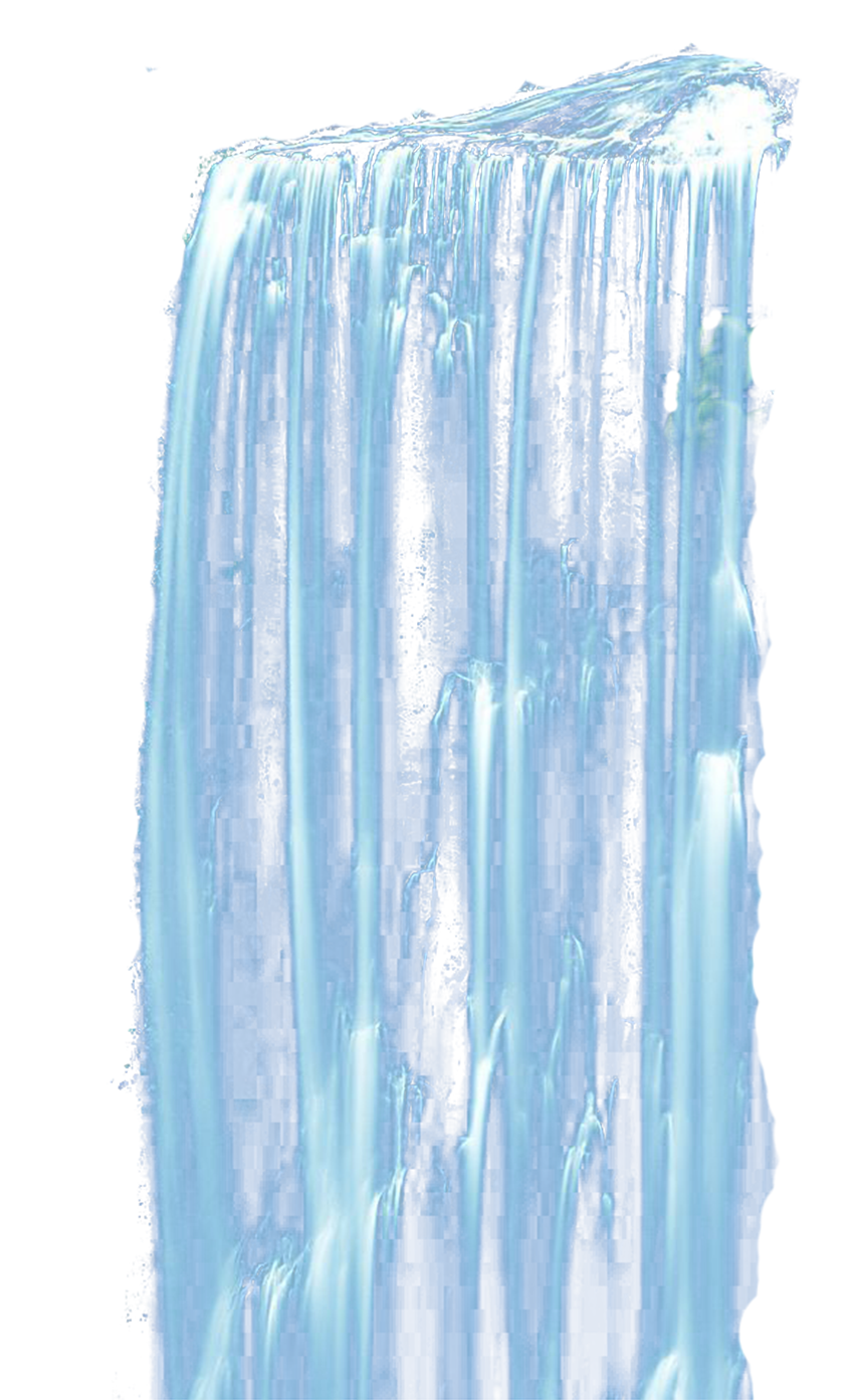 Blue Waterfall Watercourse Transparent PNG Image
