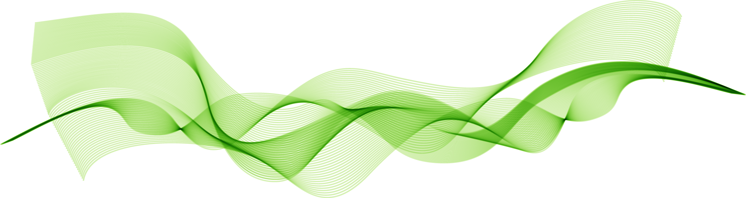 Abstract Green Wave Transparent PNG Image