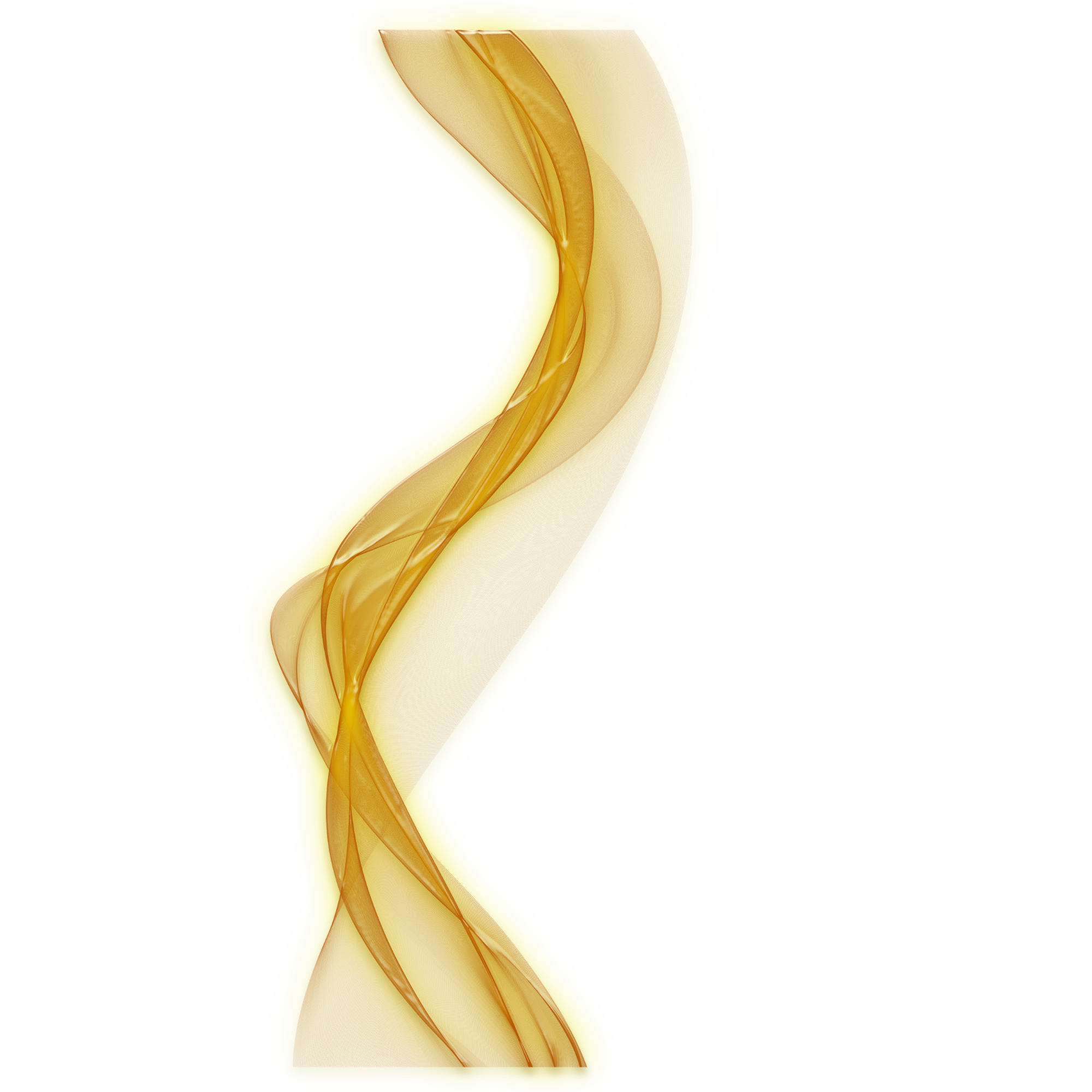Golden Wave Transparent PNG Image