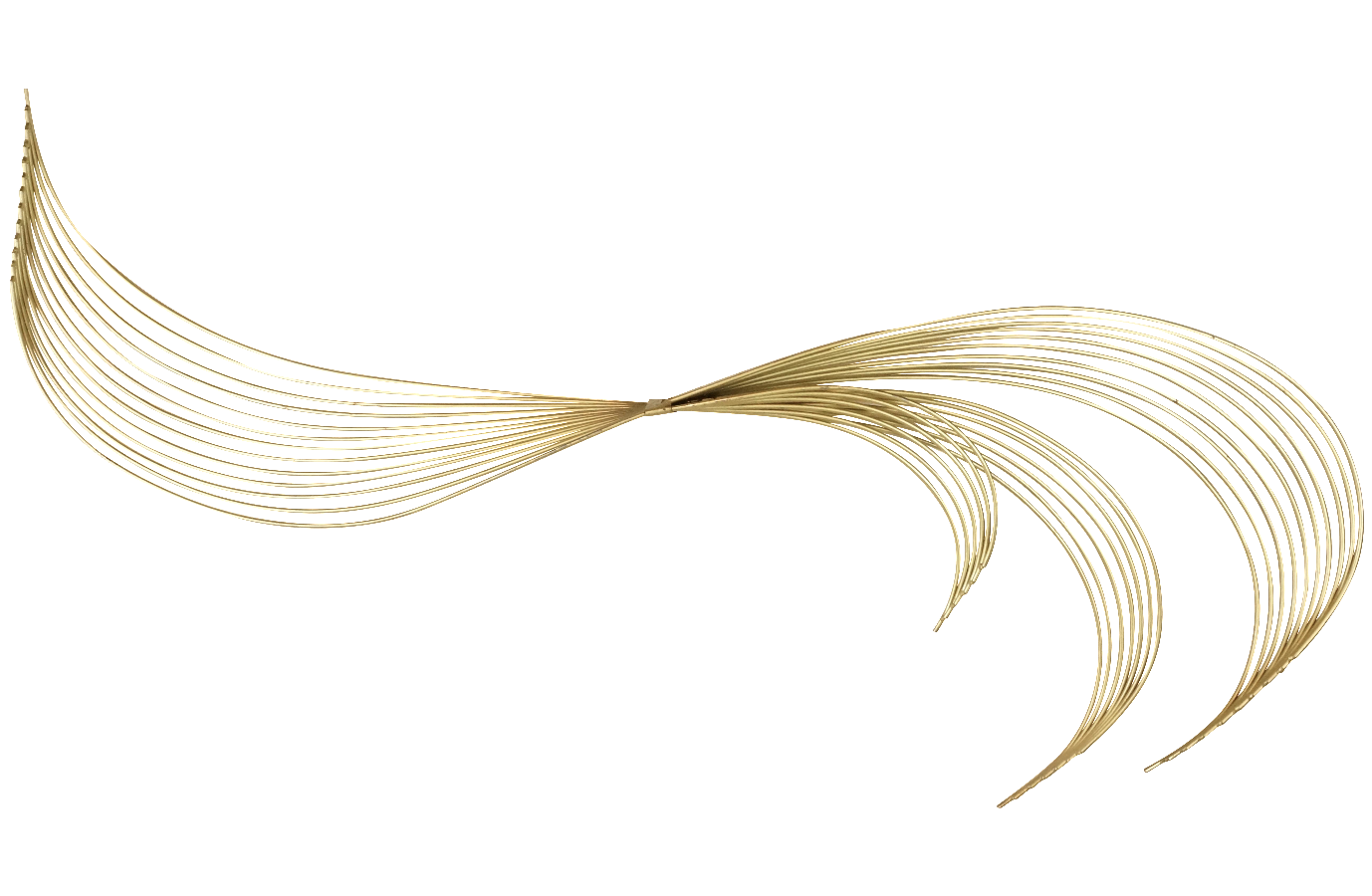 Golden Wave Transparent PNG Image