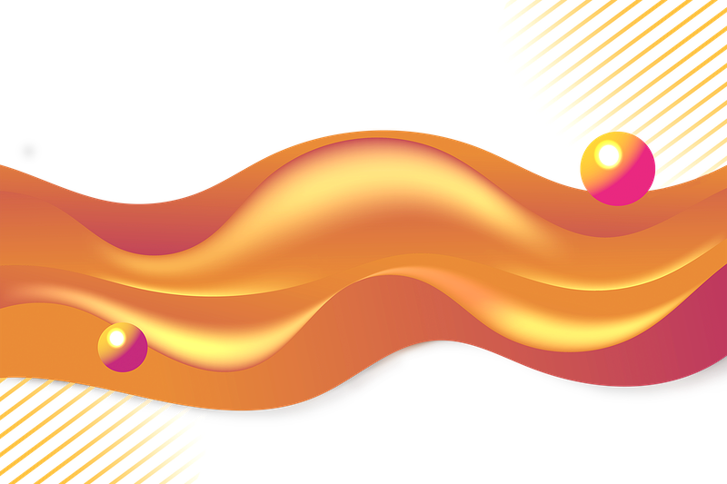 Orange Wave Transparent PNG Image