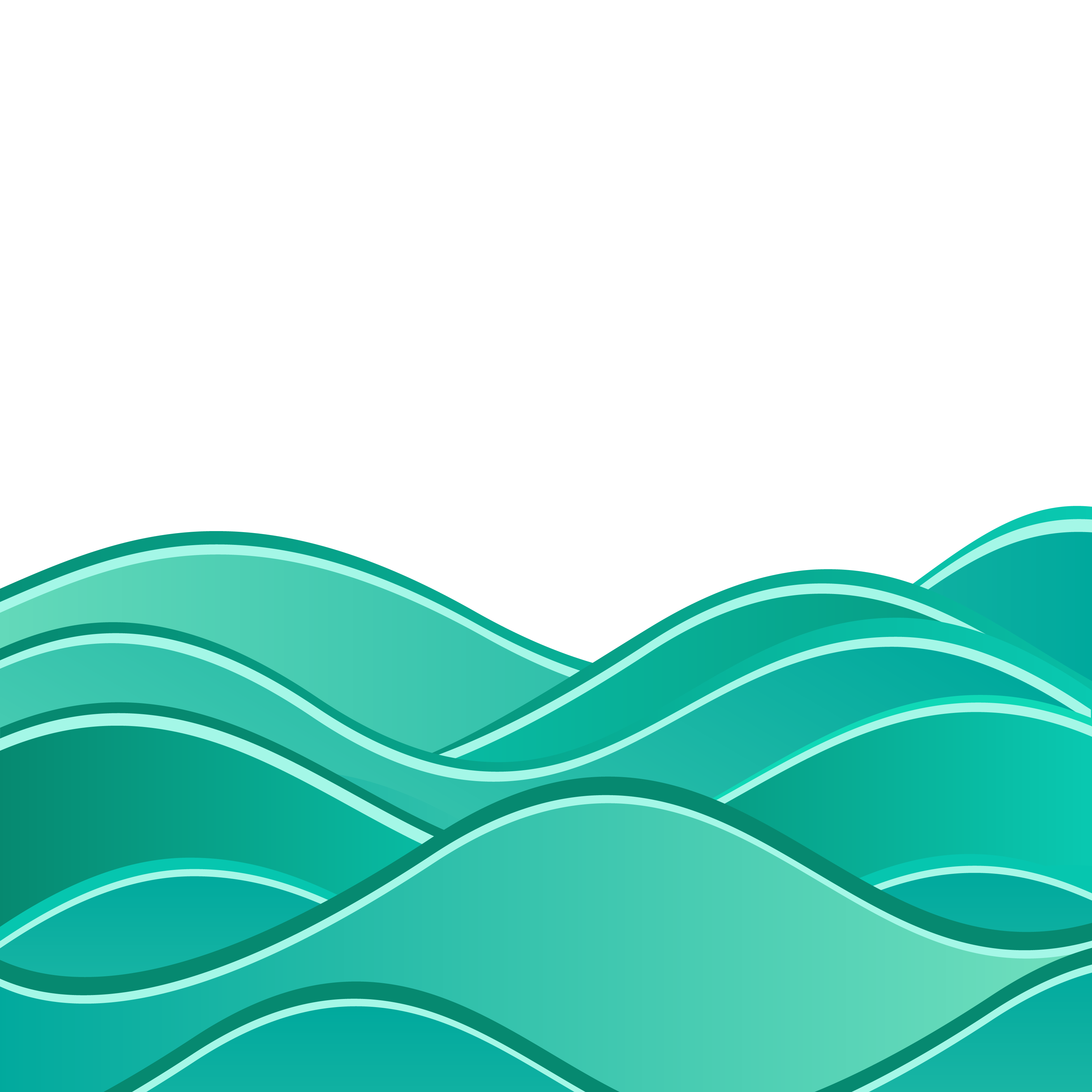 Turquoise Wave Transparent PNG Image