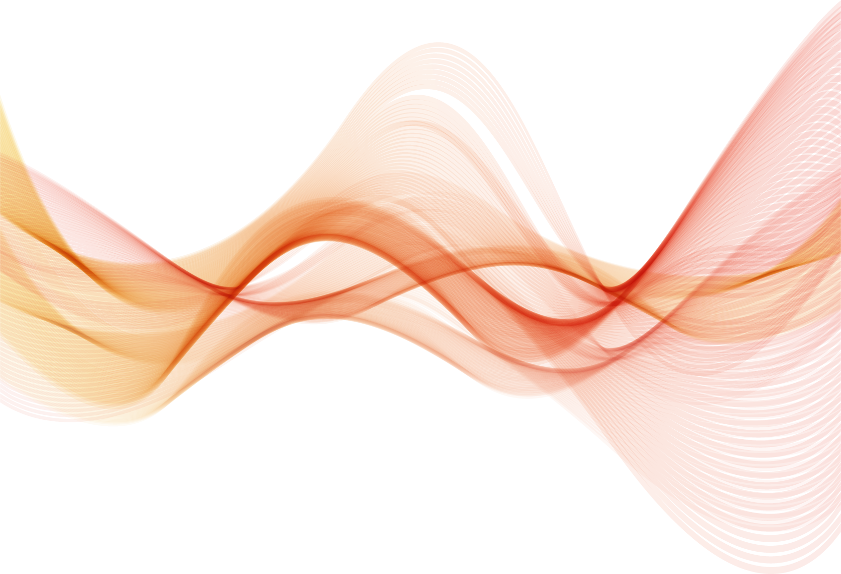 Orange Vector Wave Transparent PNG Image