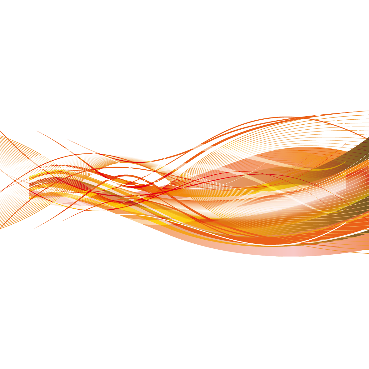 Orange Vector Wave Transparent PNG Image