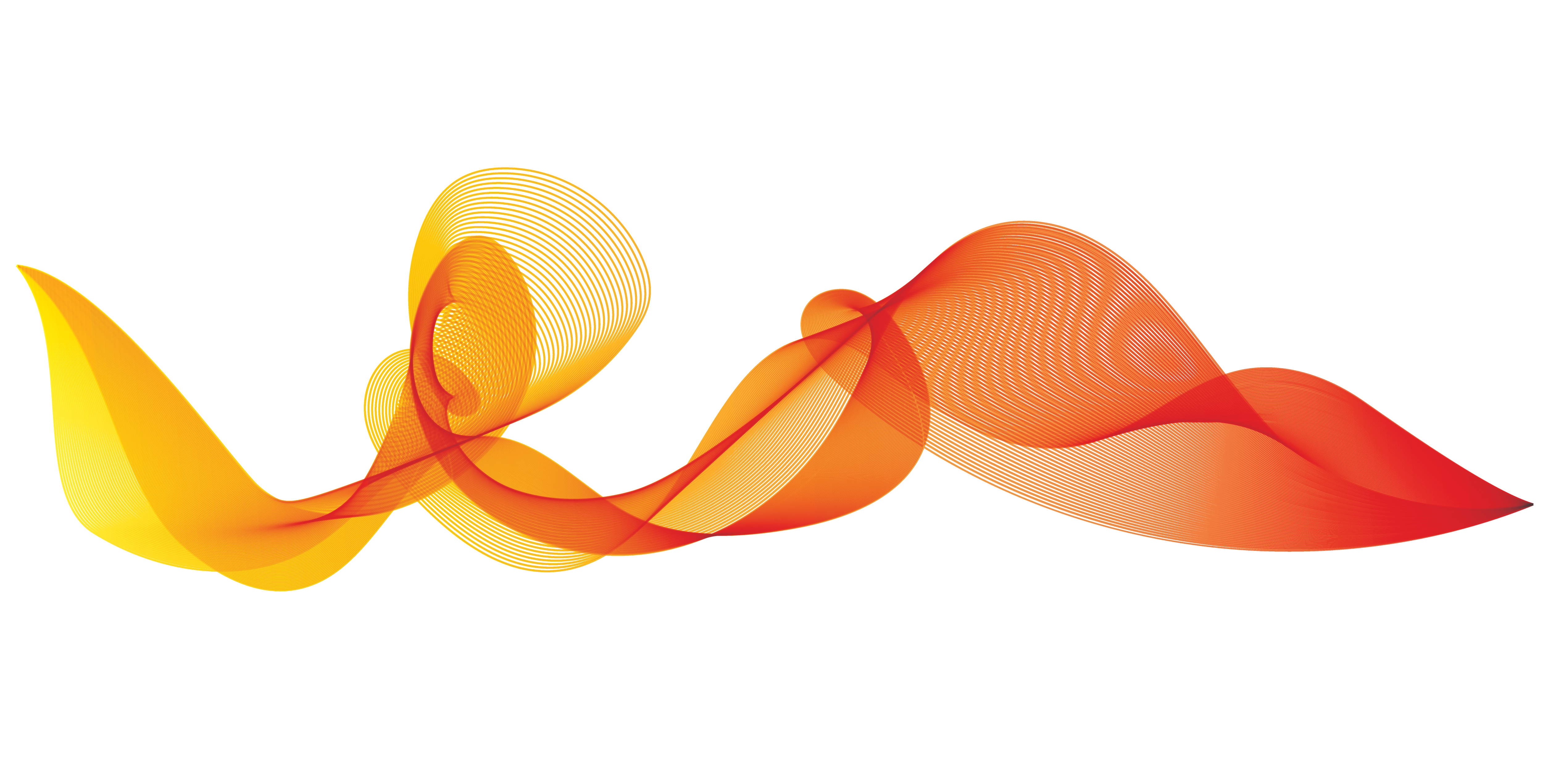 Orange Vector Wave Transparent PNG Image