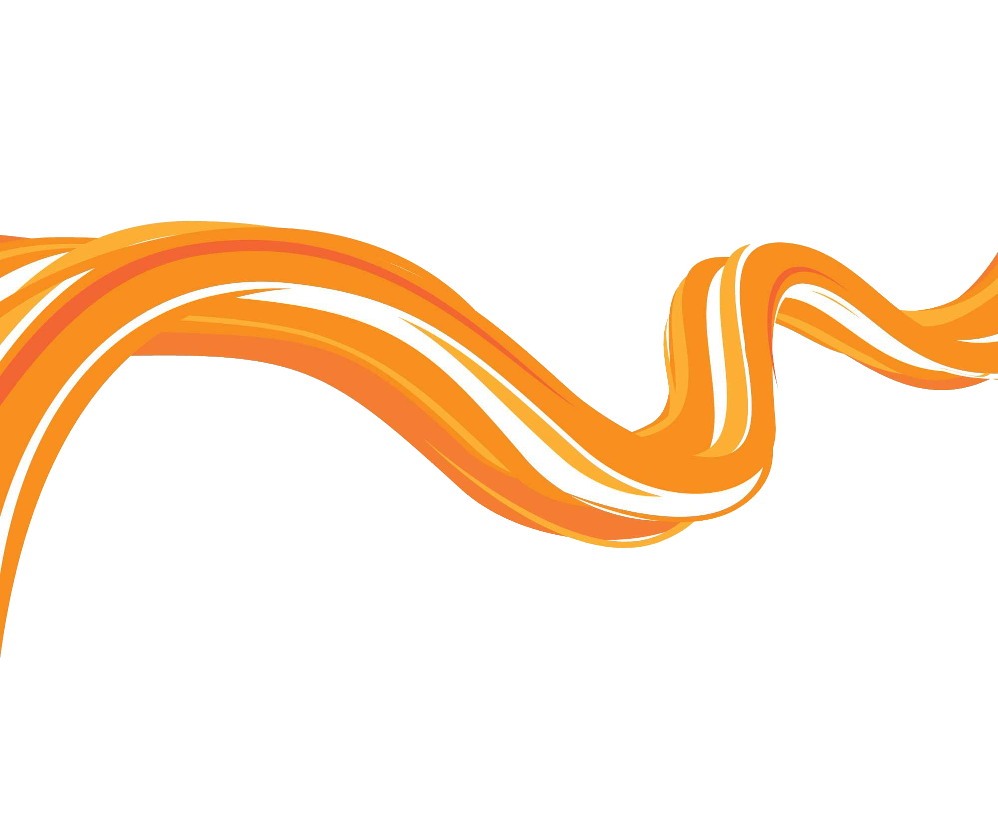 Orange Vector Wave Transparent PNG Image