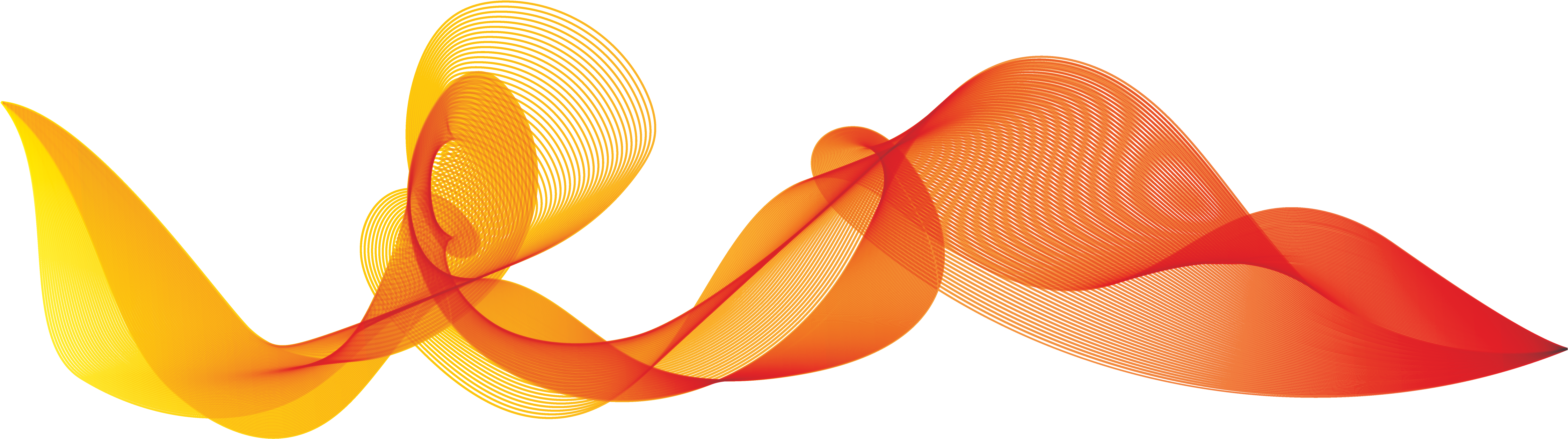 Yellow Wave Transparent PNG Image