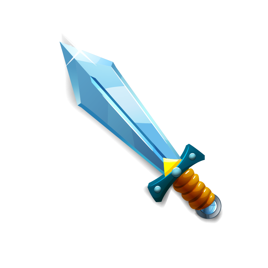 Weapon Game Angle Cartoon Sword Transparent PNG Image