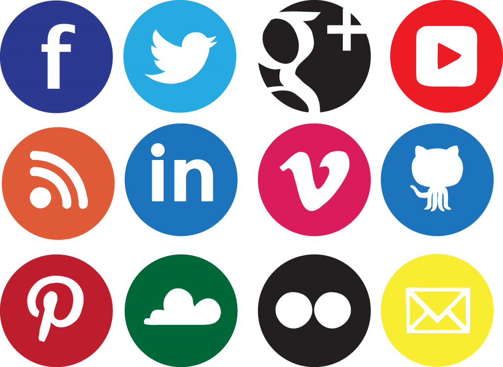 Social Icons Background Transparent PNG Image