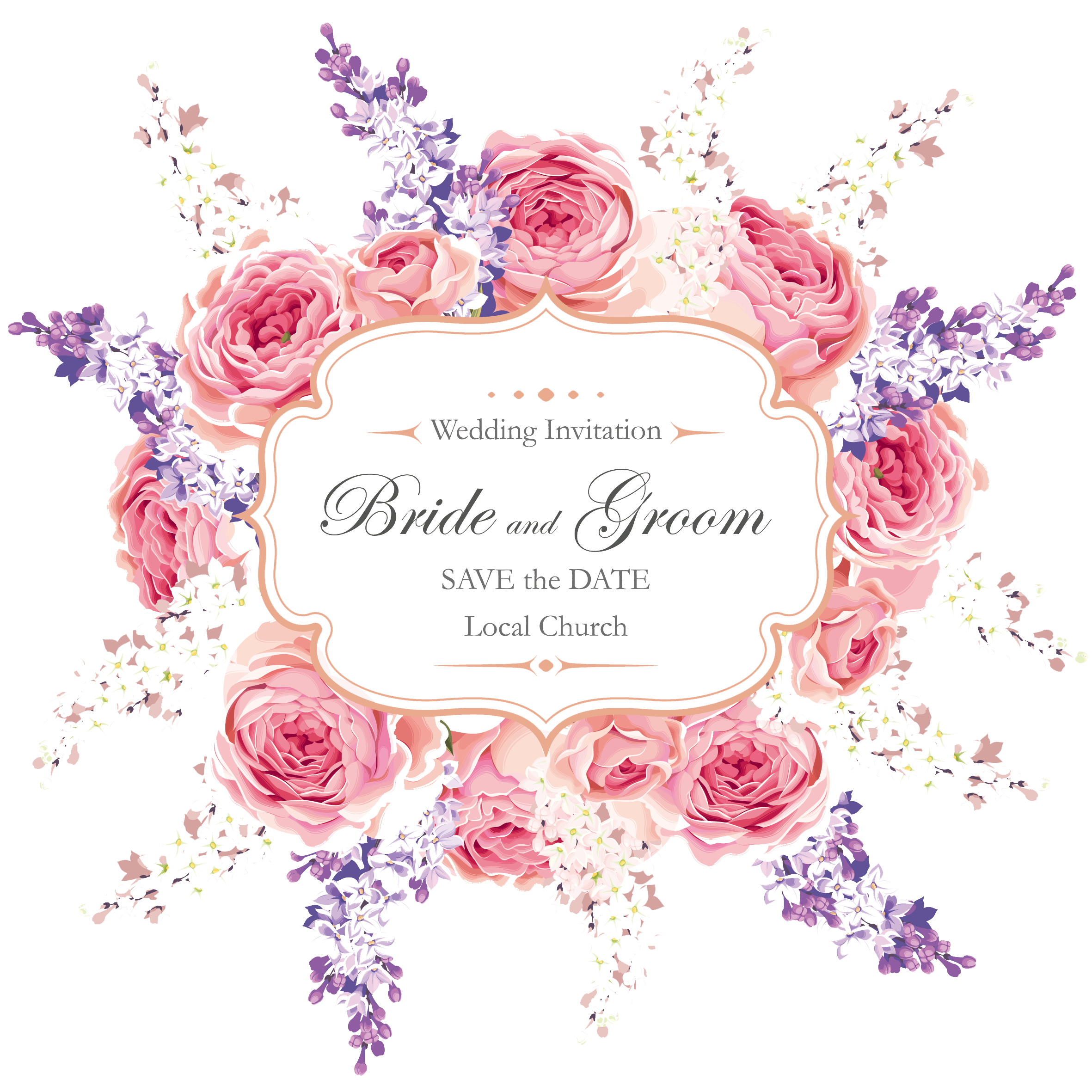 Cards Pattern Invitation Greeting Wedding File Transparent PNG Image
