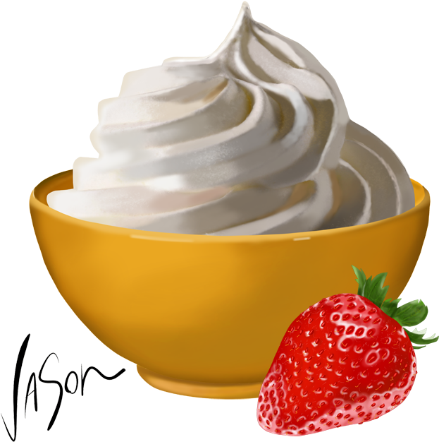 Yogurt Whipped Cream Transparent PNG Image