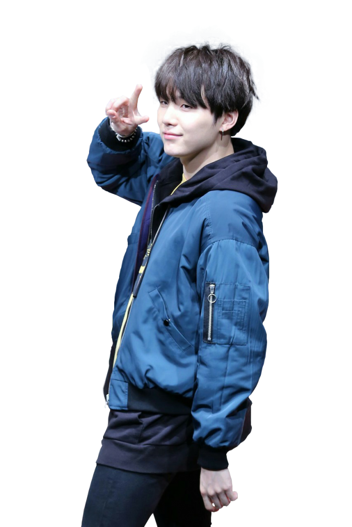 Kpop Blue Clothing Suga Bts Transparent PNG Image