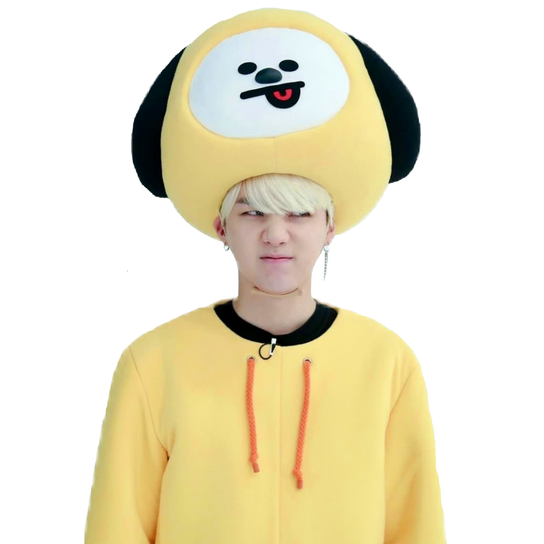 Run Suga Yellow Bts Headgear Transparent PNG Image