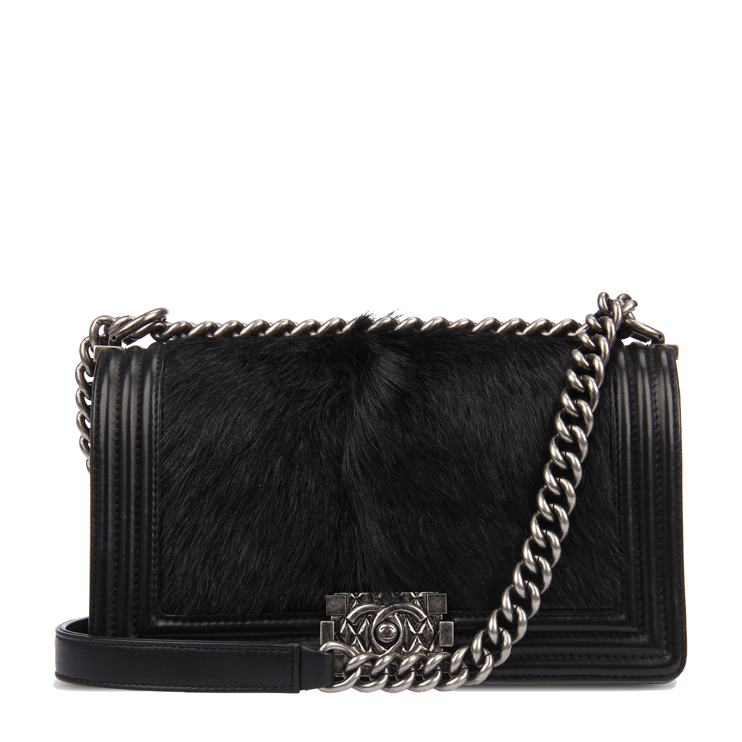 Handbag Fur Black Transparent PNG Image