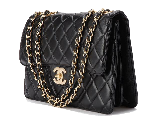 Handbag Leather Black Chain Transparent PNG Image