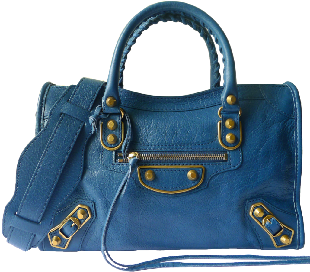Blue Handbag Purse Transparent PNG Image