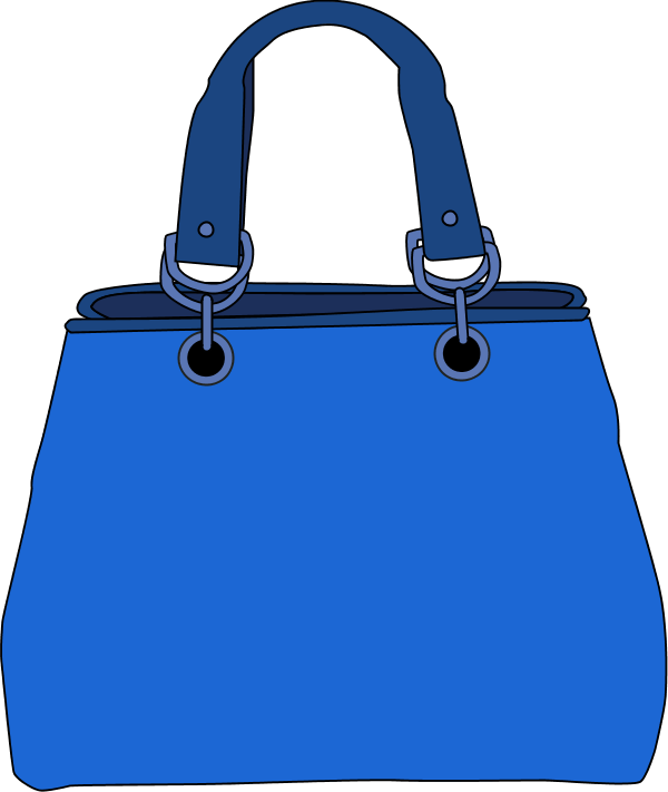 Blue Handbag Vector Transparent PNG Image