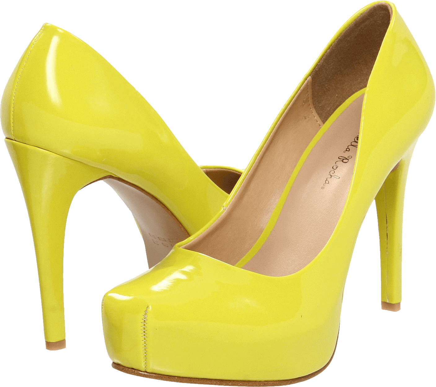 Yellow Women Shoes Transparent PNG Image