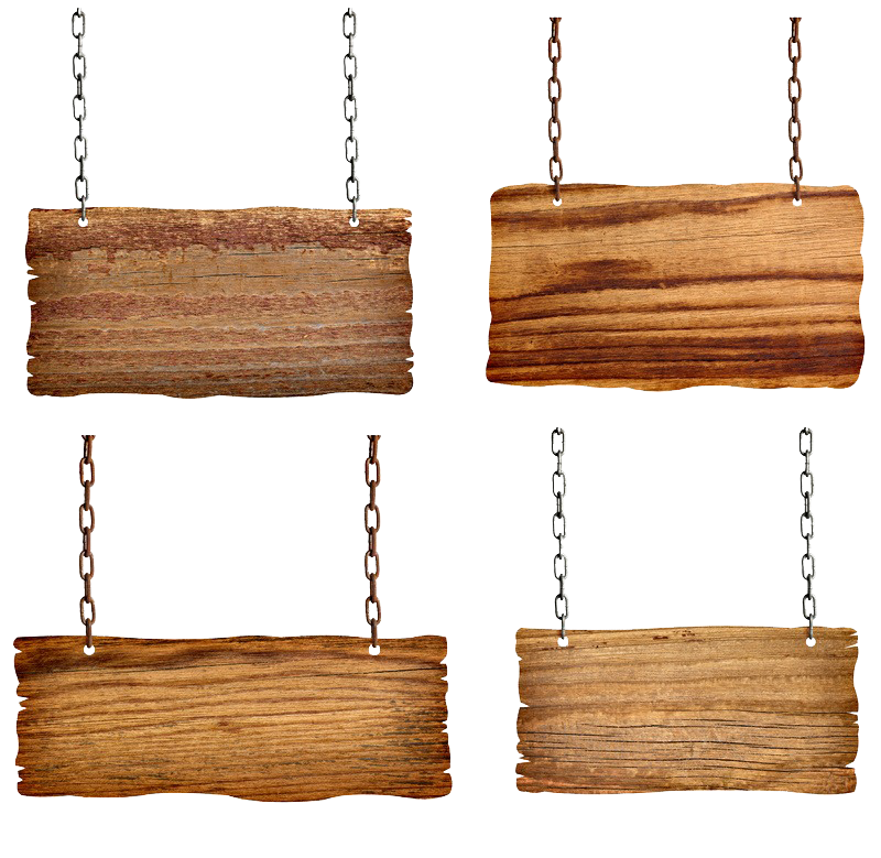 Wooden Shutterstock Signs Sign Hanging Chains Transparent PNG Image