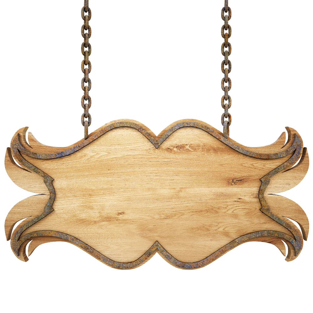 Wooden Wood Irregular Sign Transparent PNG Image