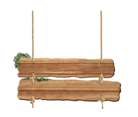 Rope Wood Plank Sign Transparent PNG Image