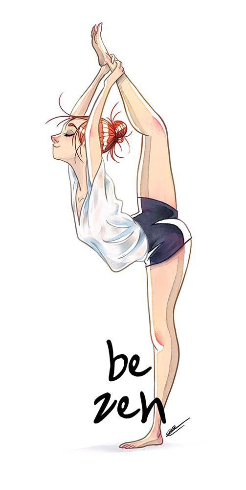 Illustration Yoga Drawing Exercise Physical Transparent PNG Image