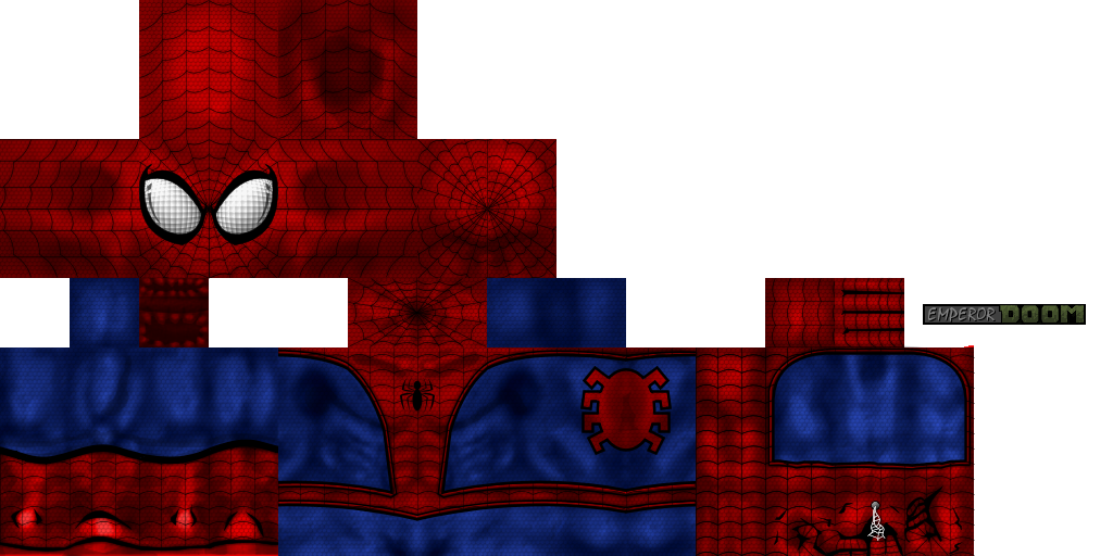 Spiderman Blue Square Minecraft Spider Transparent PNG Image