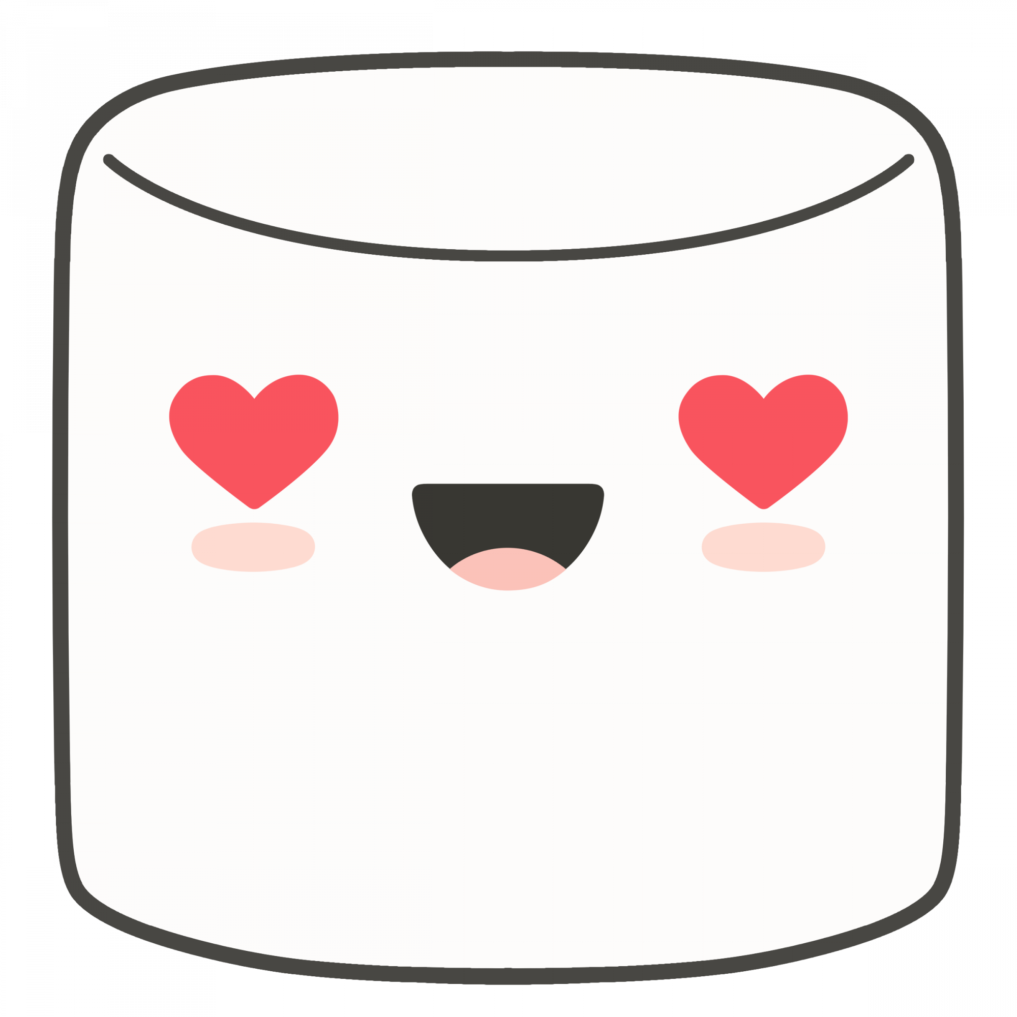 Cute Marshmallow File Transparent PNG Image